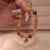 Regalo para Novia: Pulsera de Piedra Lunar de Cristal Rubio Natural, Bestia Tragadora de Oro Cristal de Titanio Piedra de la Riqueza Pulsera de Cristal Rubio Amarillo