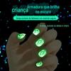 Processamento e personalização de manicure, unhas infantis luminosas, unhas de Halloween, tiras em caixa, unhas vestíveis, unhas postiças