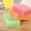 Esponja de Algodão Colorida de Alta Densidade Tipo Bucha Bloco Esfoliante Utensílio de Lavar Louça Esponja de Limpeza Bloco Esfoliante