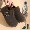 Zapatos Birkenstock de Felpa Gruesa de Lana de Dos Usos Nuevos Versátiles de Algodón para Mujer Aumento de Altura Interior Para Personas Bajas Invierno Persona Perezosa Cálidos