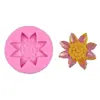 Etiqueta de Yeso Aromaterapia Flor Margarita Molde de Silicona Girasol Decoración Fondant Chocolate Galleta Molde para Pastel