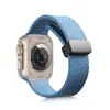 Adecuado para apple watch Ultra8/7 correa de silicona para apple watch hebilla magnética iwatch fibra de carbono