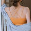 Sujetador S269 con Espalda Descubierta de Encaje para Mujer, Sujetador sin Tirantes para Chicas Jóvenes, Top Tubo de Verano, Ropa Interior tipo Chaleco Deportivo