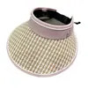 Chapéu de Proteção Solar para Mulheres, Chapéu de Sol de Verão com Aba Larga, Proteção UV, Proteção para o Pescoço, Dobrável, Adequado para Viagens e Ciclismo, Chapéu com Top Aberto
