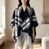Nuevo Chal Dividido para Viaje al Lago Sairimu para Mujer, Abrigo Grueso Oversize para Otoño e Invierno, Capa y Bufanda para Habitación con Aire Acondicionado