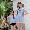 Traje de Baño Nuevo Madre e Hija 2025 Lindo Lazo Dulce Bonito Dividido de Dos Piezas Traje de Baño Infantil de Una Pieza Traje de Baño para Padres e Hijos