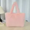 Bolso tote para mujer, bolso de mano de piel sintética de conejo, bolso tote de felpa para mujer otoño/invierno, color caramelo, bolso de hombro y bolso cruzado versátil