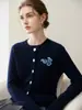 Suéter 100% cachemir puro para mujer, nuevo estilo otoño e invierno 2026, cuello semi-alto, jacquard Fair Isle, top de punto de corte holgado