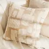 Funda de Cojín Decorativo para Sofá Cama Estilo Retro de Gama Alta Tono Crema Cojín Lumbar Marrón Funda de Cojín para Ventana de Rincón