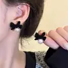 Pendientes de Perla Borgoña Nuevos Otoño e Invierno Pendientes de Terciopelo Rojo Retro Franceses Pendientes de Año Nuevo Venta al por Mayor Transfronteriza