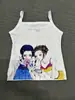 Exportación Mayorista Transfronteriza 2025 Chaleco de Verano para Mujer Estilo Verano Y2K Estampado de Dibujos Animados Ropa Sexy Ajustada
