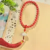 Pulseira Bodhi Roxa Flutuante com Mantra de Seis Palavras, Duplo Círculo, Bodhi de Mão, Pingente Estilo Chinês para Homens e Mulheres, Contas Budistas, Atacado