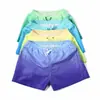 Shorts de Playa de Color Degradado de Tres Cuartos con Malla Interior, Shorts Deportivos Casuales para Hombre de Verano de Secado Rápido Transpirables al por Mayor