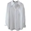 [Bizheng] Nueva Camisa Coreana Estilo Simple y Elegante Holgada Adelgazante de Longitud Media para Mujer 6014