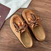 Ropa exterior pequeña, ligera y versátil Baotou Half-Drag Retro Zapatos Birkenstock de plataforma gruesa para realzar la altura para mujer Nuevo estilo Otoño e Invierno 2025