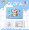 Livro de Pintura Popular Transfronteiriço, Livro de Colorir Infantil, Caderno de Esboço Graffiti Desenhado à Mão para Aluno de Jardim de Infância, Livro de Figuras Portátil