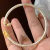 Pesca de Gatito~Pulsera de Gato con Incrustaciones de Oro Estilo Chino Pulsera de Alto Nivel con Sensación China para Mujer Joyería de Mano Versátil Retro