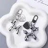 Llavero de cuentas de rompecabezas estilo ins, llavero de perro globo de gelatina con forma de corazón, colgante de juguete dulce y genial de moda, regalo de moda creativo