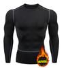 Traje de Fitness Térmico de Alta Elasticidad de Secado Rápido para Hombre con Forro de Polar, Adecuado para Deportes y Ejercicios en el Gimnasio