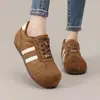 Invierno Nuevo 2026 Feos Lindos Coreanos Retro Cálidos Zapatos de Entrenamiento Alemanes Moda Versátil Punta de Concha Suela Suave Casual Zapatos para Mujer
