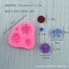 Molde de Silicone Rosa Florido Molde de Bolo Flor Chocolate Fondant Assar Pudim Biscoito Mousse