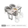 Conjunto de Mesa e Cadeira para Salão de Unhas, Oferta Especial, Estilo Econômico, Para Uma/Duas Pessoas, Luxo Leve, Multifuncional, Estação de Unhas Moderna Estilo Ins, Estilo Creme
