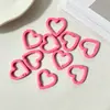 Anillo de Resorte Abierto Corazón de Amor Llavero Corazón de Amor Esmalte Horneado Colorido Aleación de Zinc Hebilla de Resorte Corazón de Amor Accesorios de Joyería Hebilla Colgante