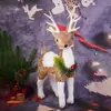 Adornos de Reno Navideño, Accesorios para Fotos, Decoraciones Navideñas, Decoración de Ambiente para Mesa y Ventana, Pequeños Renos Realistas