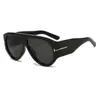 Gafas de Sol de Montura Grande Estilo Piloto de Gama Alta Europea y Americana Personalidad de Celebridad de Internet Retro Anti-UV Gafas de Sol Transfronterizas para Mujer