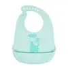 Baberos de Silicona Más Vendidos para Bebés, Toallas de Saliva Impermeables Tridimensionales para Niños, Bolsillos de Saliva de Silicona Sin Lavado