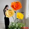 Flores Artificiales Impermeables Eva Amapola Flores Decorativas Grandes para Exhibición en Centros Comerciales y Accesorios de Montaje de Escenas Flores Artificiales