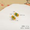 Salsa Método Antiguo de Jane Yue Peces Pequeños Koi Xiangyun Hortensia Hueca Mantra de Seis Caracteres Accesorios de Tubería Plegable Accesorios de Pulsera de Cuentas