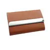 Suministrado directamente por el fabricante, tarjeteros al por mayor, diseños creativos para hombres y mujeres, estuches para tarjetas de presentación de PU, disponibles para grabado láser y etiquetado para exportación