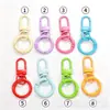 Llavero de Color Macaron Accesorio DIY Colgante Hebilla de Puerta de Color Caramelo Anilla de Resorte Llavero Adorno Colorido