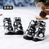 Zapatos para Perro Año Nuevo Linda Bordado Cabeza de Tigre Zapatos Tang Teddy Zapatos de Algodón Cálidos Antideslizantes Cubrezapatos Zapatos para Perro Zapatos para Mascotas