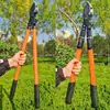Tijeras de podar de alta resistencia para uso agrícola, diseño original accionado por engranajes, extensión potente, adecuadas para árboles frutales, huertos y ramas altas, con un mango largo