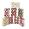 Nuevas Bolas de Navidad Pintadas de 6 cm Paquete de 6 Adornos Decorativos Colgantes para Árbol de Navidad Bolas de Navidad Pintadas a Mano Bolas de Plástico Electroplateadas