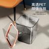 Lixeira Transparente de Mesa com Anel de Pressão, Mesa de Centro, Mini Cesto de Lixo para Armazenamento de Cabeceira de Quarto, Caixa de Armazenamento de Mesa
