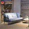 Combinação de Sofá de Rattan para Exterior Nórdico Sofá de Rattan para Jardim e Pátio Sofá de Rattan Casual para Varanda Combinação de Mesa de Centro de Rattan Sofá de Rattan