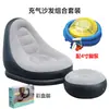 Sofá Inflable Aterciopelado Estilo Americano para Festivales de Música, Sofá Perezoso para Exteriores con Reposapiés, Sillón de Aire para Ocio en Casa para Adultos