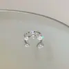 Luz de Estrellas en la Punta del Dedo ~ Anillo Doble Cabeza de Zircón Explosivo para Mujer, Diseño de Nicho, Lujo Accesible Anillo Articulado, Anillo de Apilamiento de Gama Alta