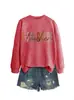 Maestra de quinto grado Amazon eBay sitio independiente moda casual mujer sudadera de manga larga otoño e invierno
