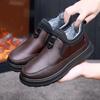 Estilo Novo de Inverno Botas de Algodão Grossas com Forro de Lã Moda ao Vivo Daifa Sapatos de Algodão Masculinos Poliuretano Botas de Neve Quentes Sapatos de Pai