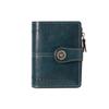 Cartera con Cremallera Antirrobo RFID Popular Transfronteriza con Múltiples Ranuras para Tarjetas y Broche, Cartera Corta de Moda Europea y Americana para Mujer