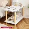 Alternativa a la mesa de noche: Mesa de noche moderna simple, Estante de almacenamiento pequeño, Mesa pequeña de pie, Madera maciza, Color de madera natural simple