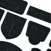 Ya bordado nuevo autoadhesivo negro bordado insignia tela pegatinas ropa chaqueta acolchada mochila agujero personalidad reparación subsidio decoración