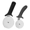 Cuchillo de acero inoxidable para cortar pizza, cortador de panqueques y frutas, cuchillo de una sola rueda para pizza, herramientas para hornear al por mayor