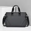Bolso grande para portátil para hombre, maletín, bolso de mano de color liso, bolso cruzado, bolso de mano casual para el día a día, bolso para documentos de negocios de élite para el trabajo