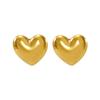 Pendientes de acero inoxidable de metal de comercio exterior europeo y americano de 18 quilates, pendientes de amor con corazón de titanio Joker de moda para mujer de alto sentido