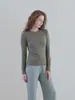 Suéter Base de Cuello Redondo/Alto Suave y Cómodo de Cachemira para Mujer 26 Otoño/Invierno Prenda Interior para Vestir por Capas